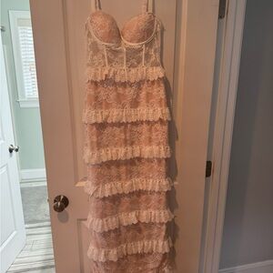 Hello Molly Lace Maxi Dress in Cream